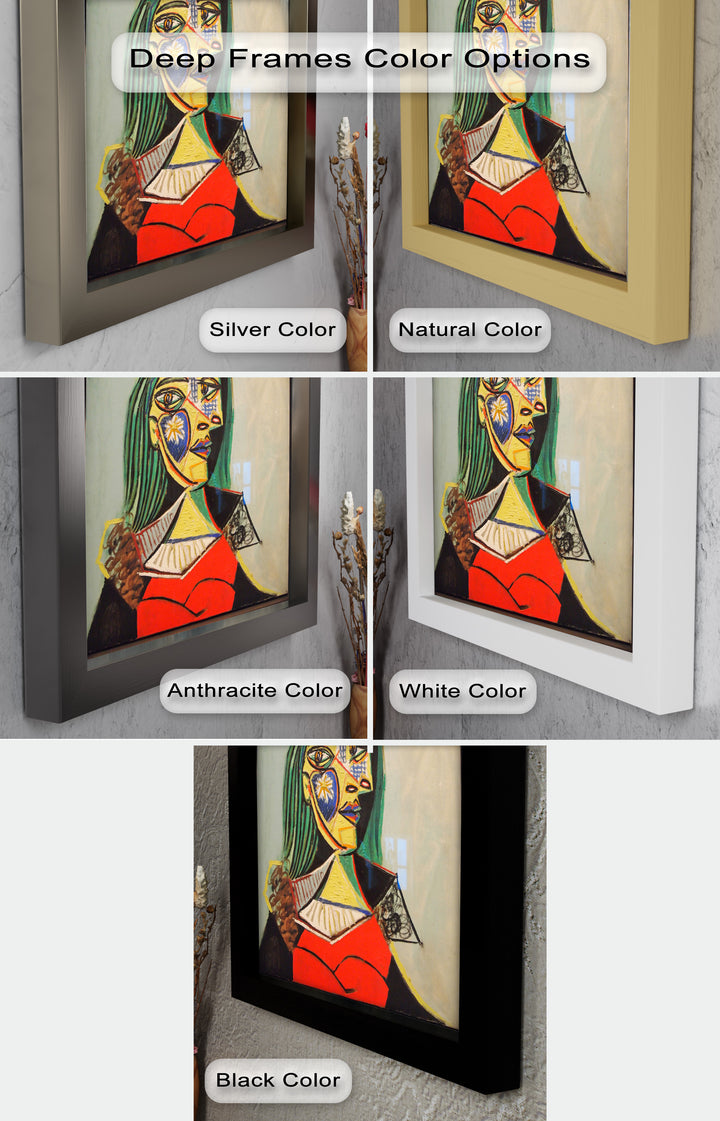 Solar Veil – Cubist Portrait of a Woman in Red Hat Oil Painting