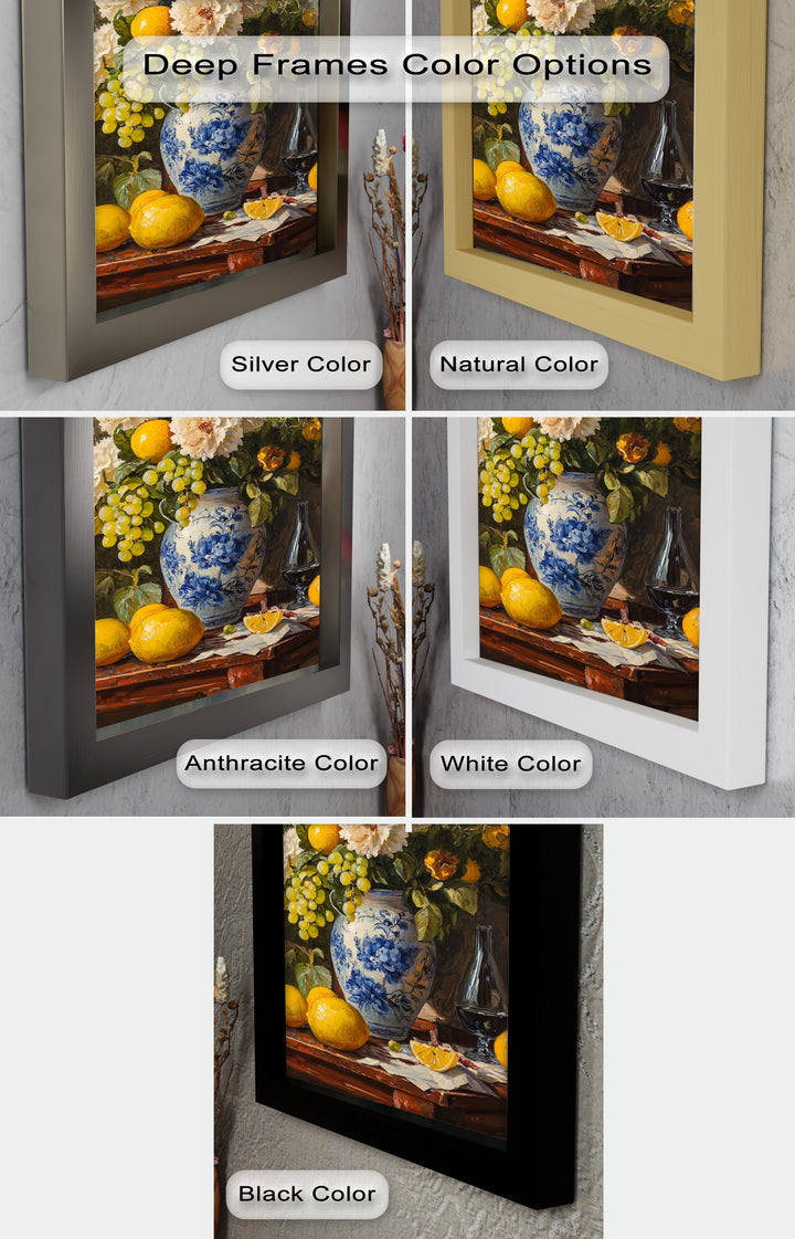Floral and Fruit Still Life Wall Art – Floral Oil Painting
