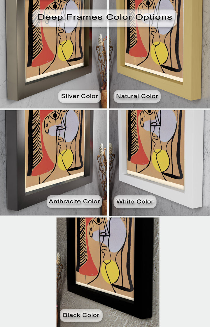 Geometric Gaze – Abstract Dual-Faced Portrait Picasso Oil Painting