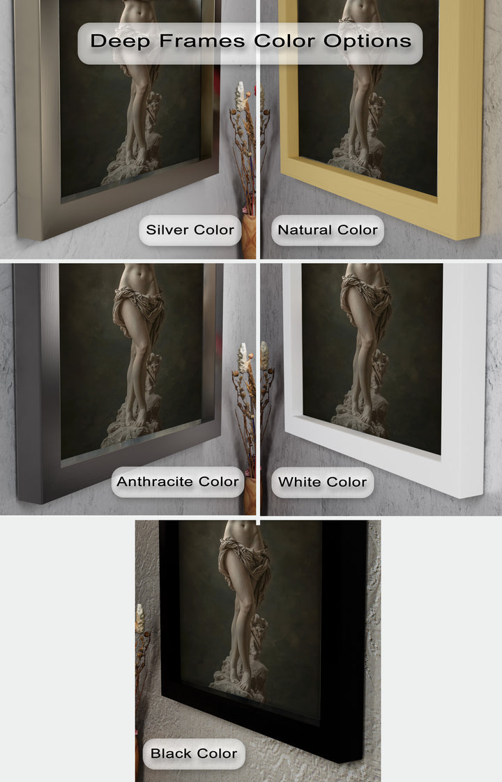 Marble Muse – Classical Nude Oil Painting