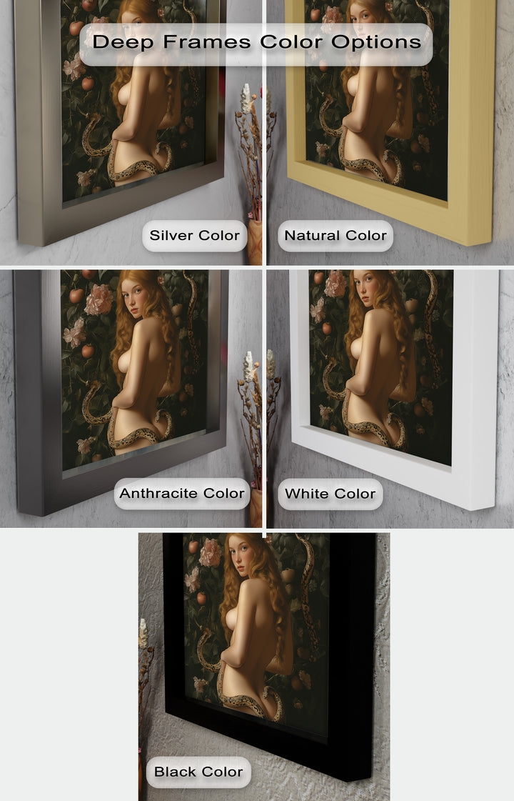 Eve in the Garden – Symbolic Temptation Mythology Oil Painting
