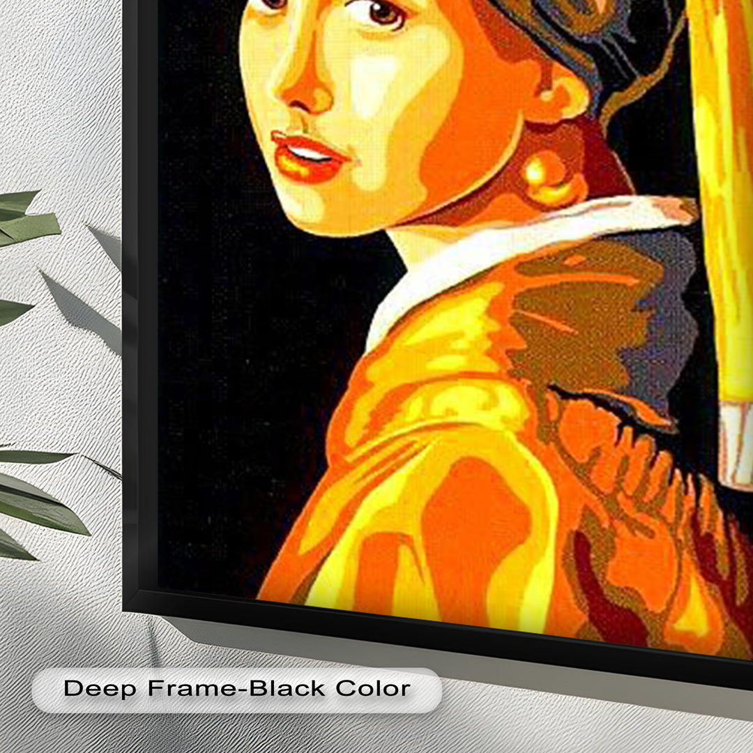 Modern Rendition of Girl with a Pearl Earring - Renaissance Oil Painting