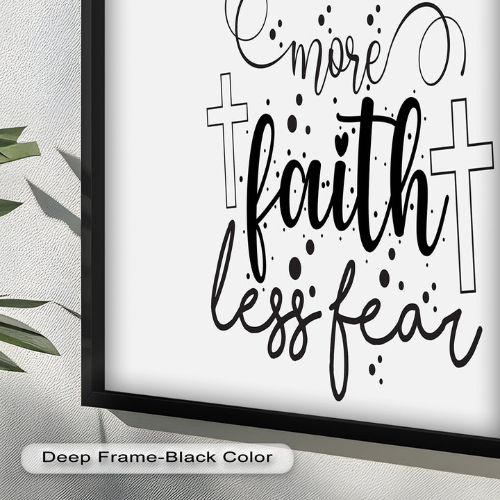 More Faith Less Fear – Christian Bible Oil Painting