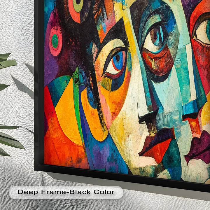 Fragmented Reflections – Abstract Oil Painting