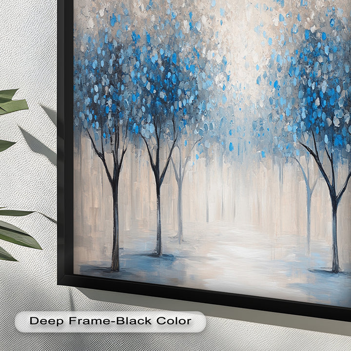 Blue Blossom Trees Wall Art – Floral Oil Painting