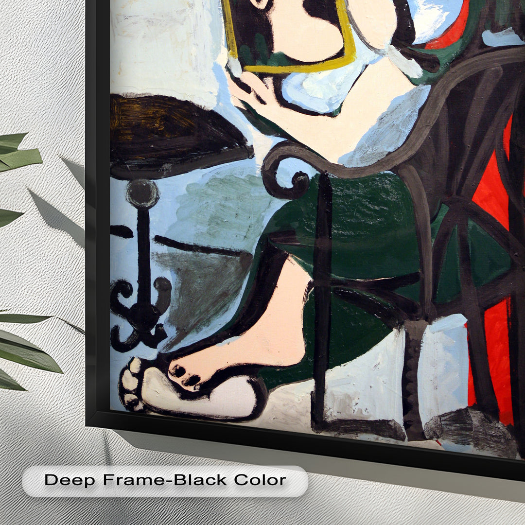 Woman with Mirror – Abstract Reflection Picasso Oil Painting
