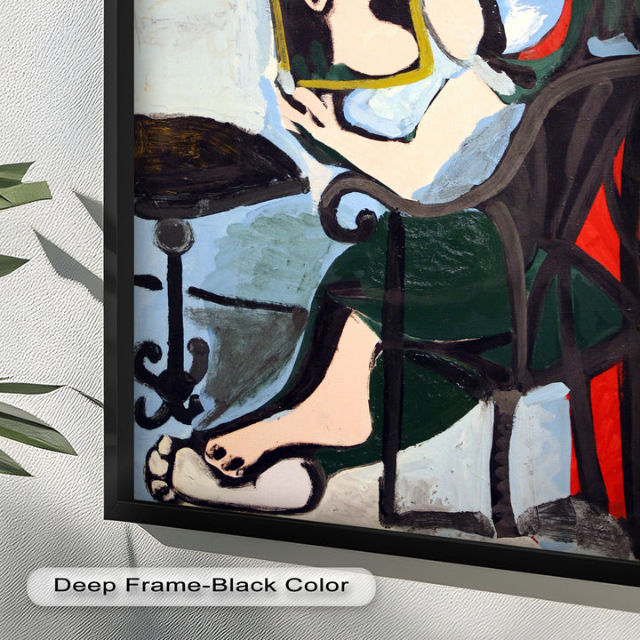 Woman with Mirror – Abstract Reflection Picasso Oil Painting