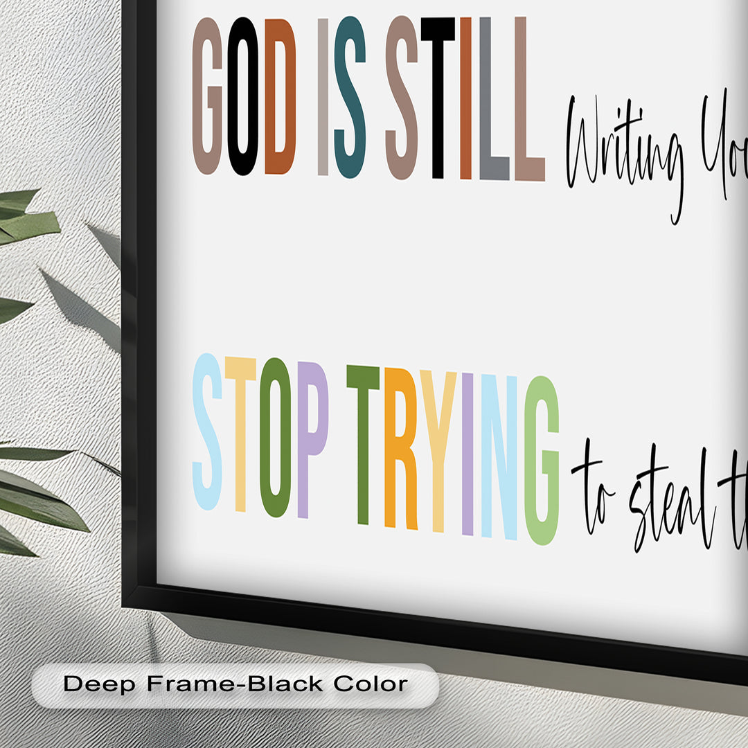 God Is Still Writing – Christian Oil Painting