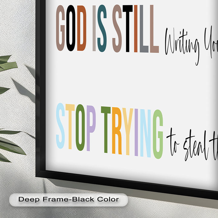 God Is Still Writing – Christian Oil Painting