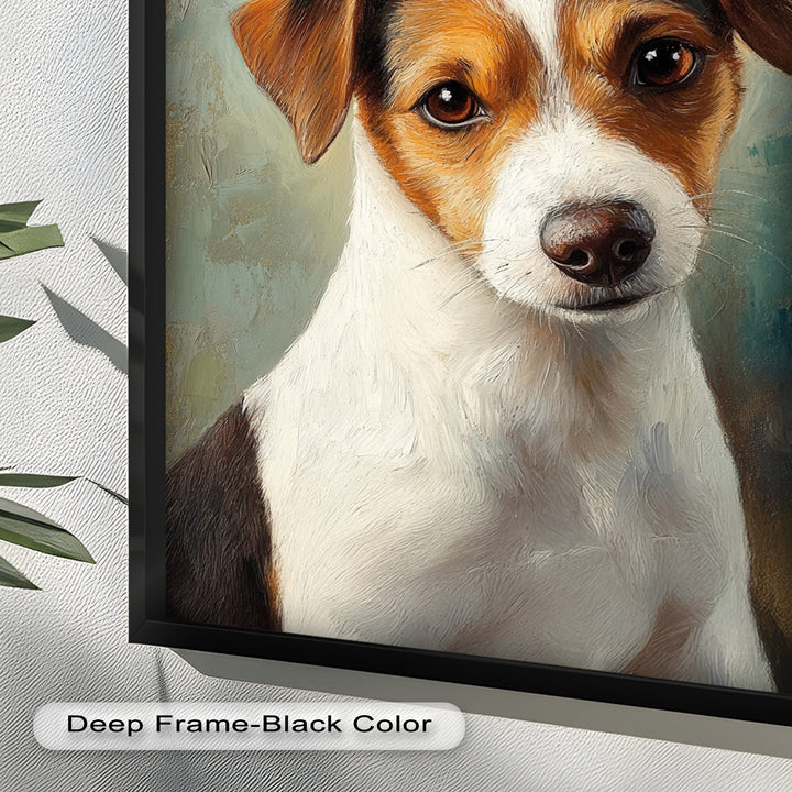 Jack Russell Portrait mit seelenvollem Blick - Tierölgemälde