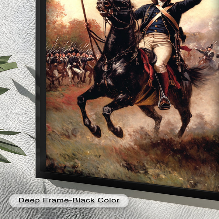 Charge of Freedom – Revolutionary Commander Oil Painting