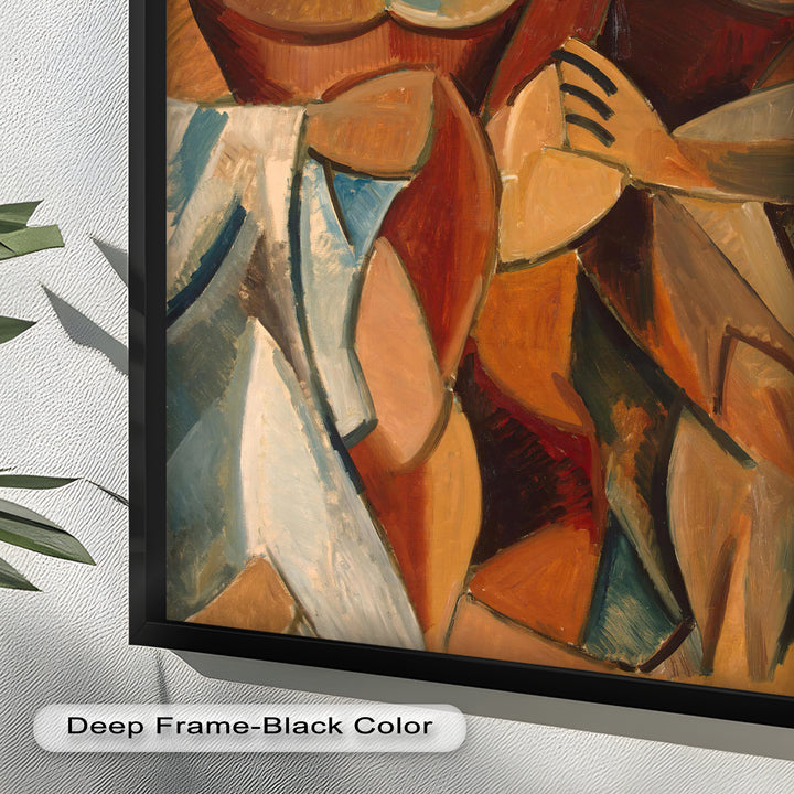 Abstract Embrace in Earth Tones - Picasso Oil Painting