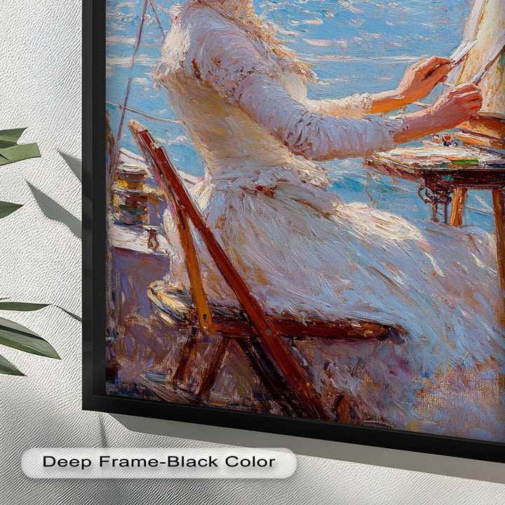 Seaside Muse – Impressionist Oil Painting