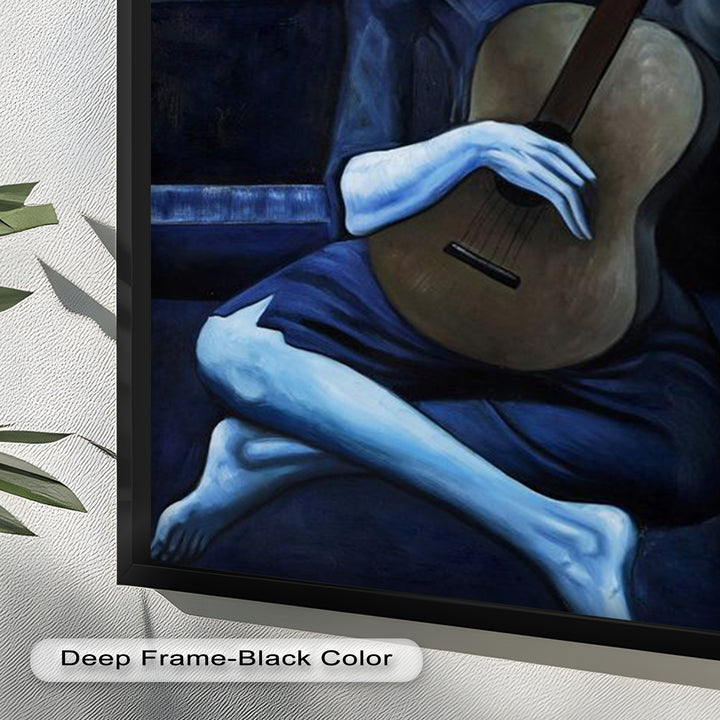 Melancholy Strings – Blue Period Picasso Oil Painting