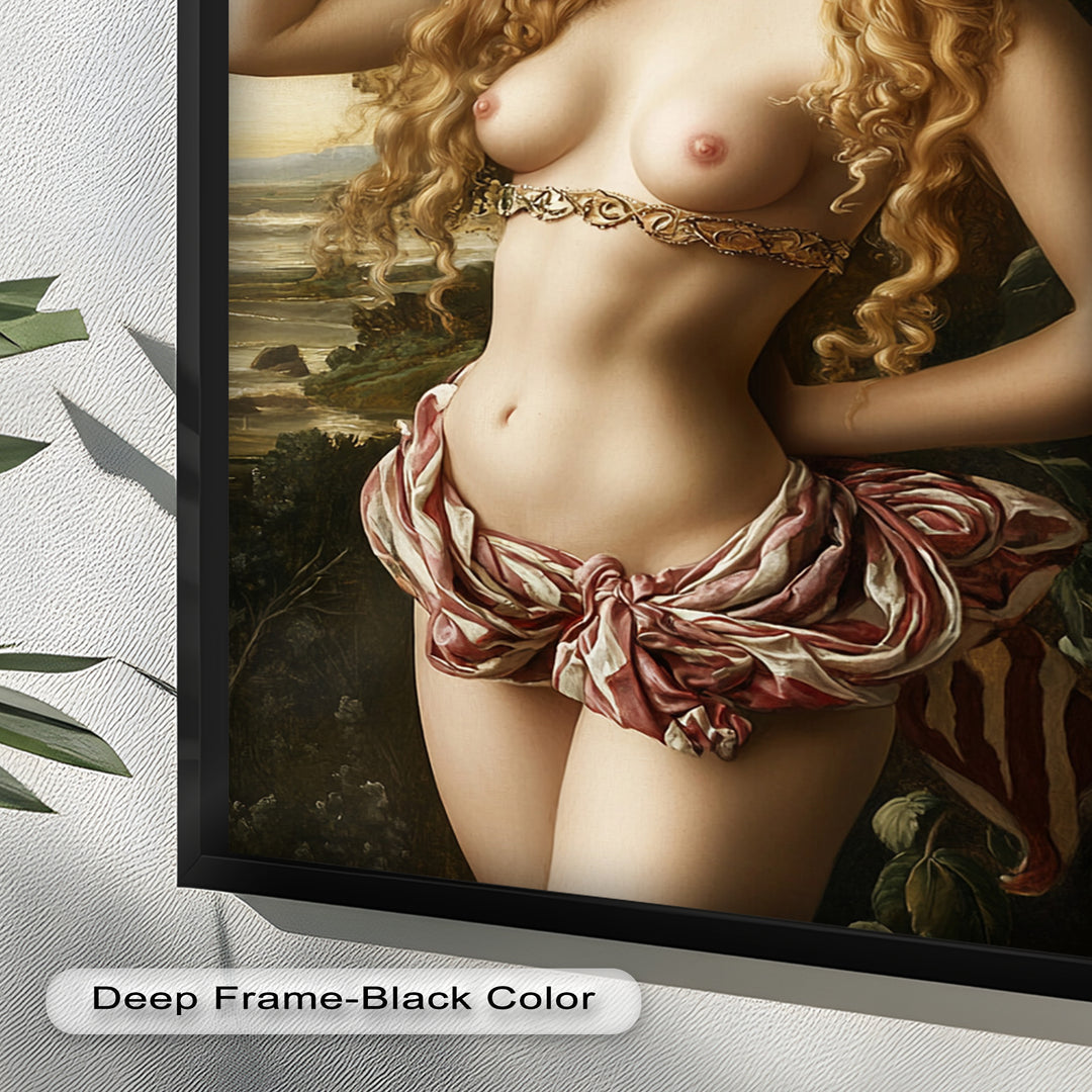 Goddess of Blossoms – Renaissance Mythology Nude Oil Painting