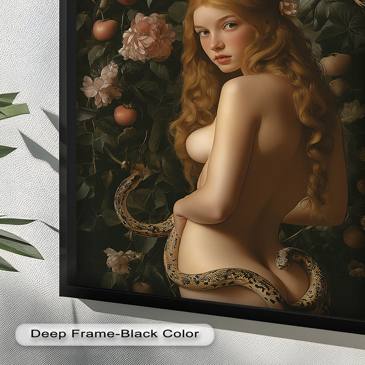 Eve in the Garden – Symbolic Temptation Mythology Oil Painting