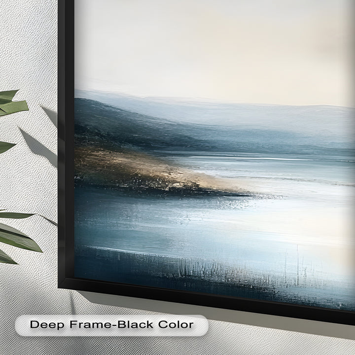 Nature Wall Art-Minimalist Lake Landscape Oil Painting