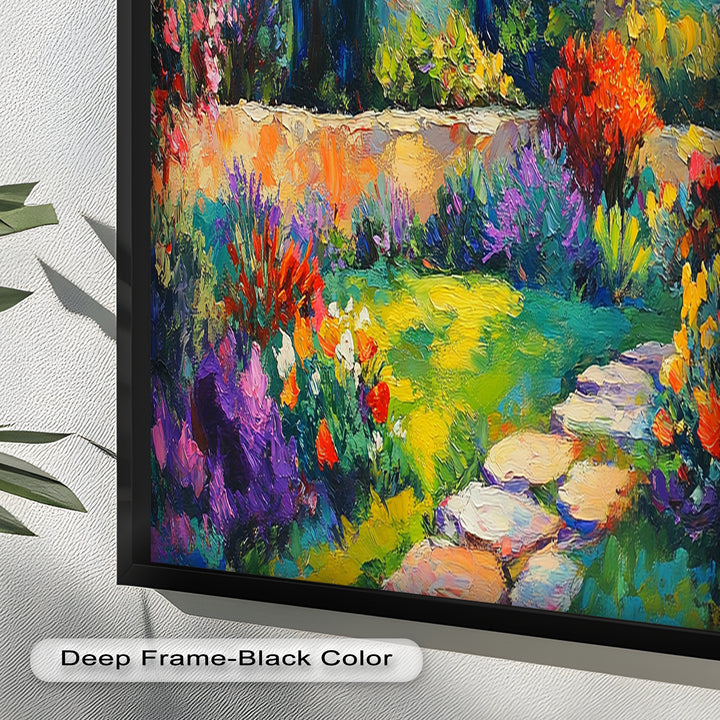 Sunlit Garden Path – Colorful Impressionist Oil Painting