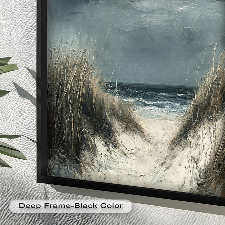 Stormy Beach Landscape - Realism Oil Painting