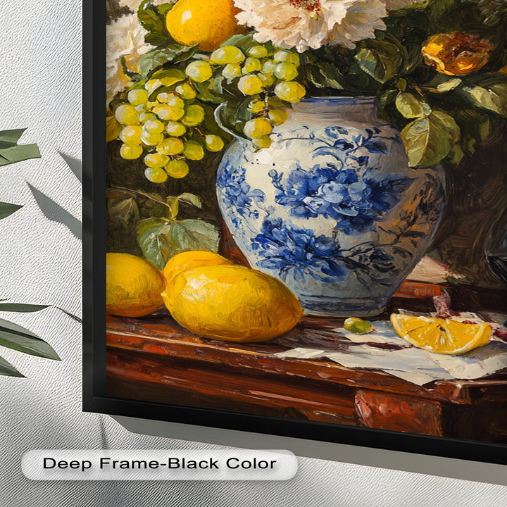 Floral and Fruit Still Life Wall Art – Floral Oil Painting