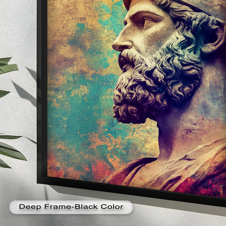 Greek Hero Bust - Mythology Oil Painting