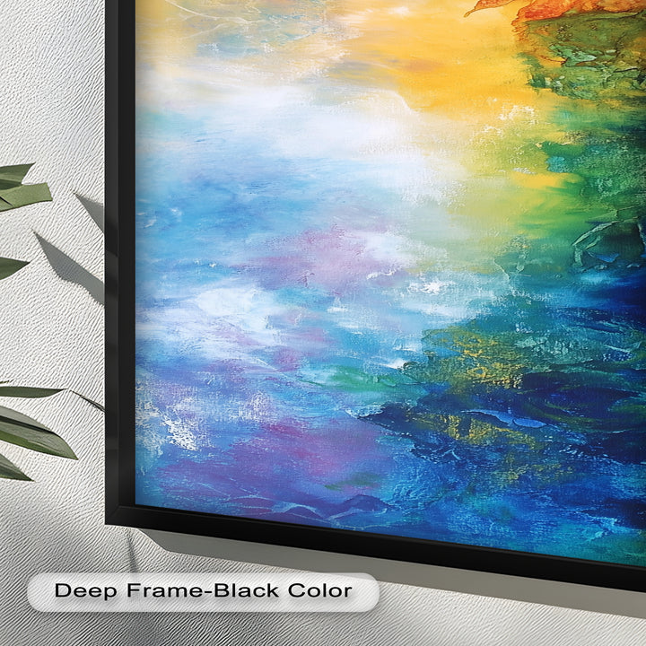 Celestial Vortex – Dreamlike Color Fade Abstract Oil Painting