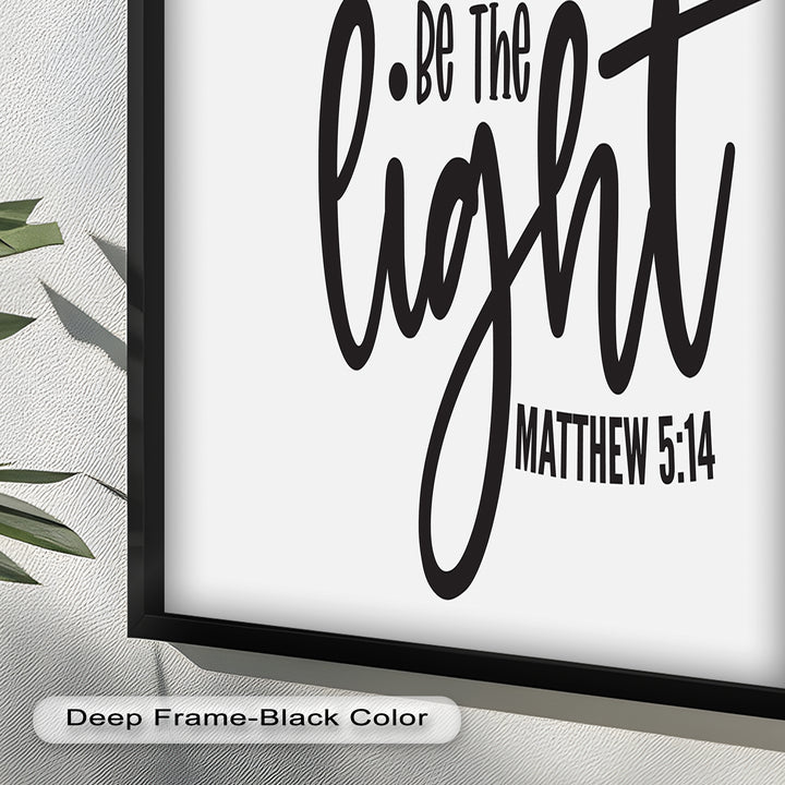 Sei das Licht – Matthäus 5:14 Bibelvers Ölgemälde