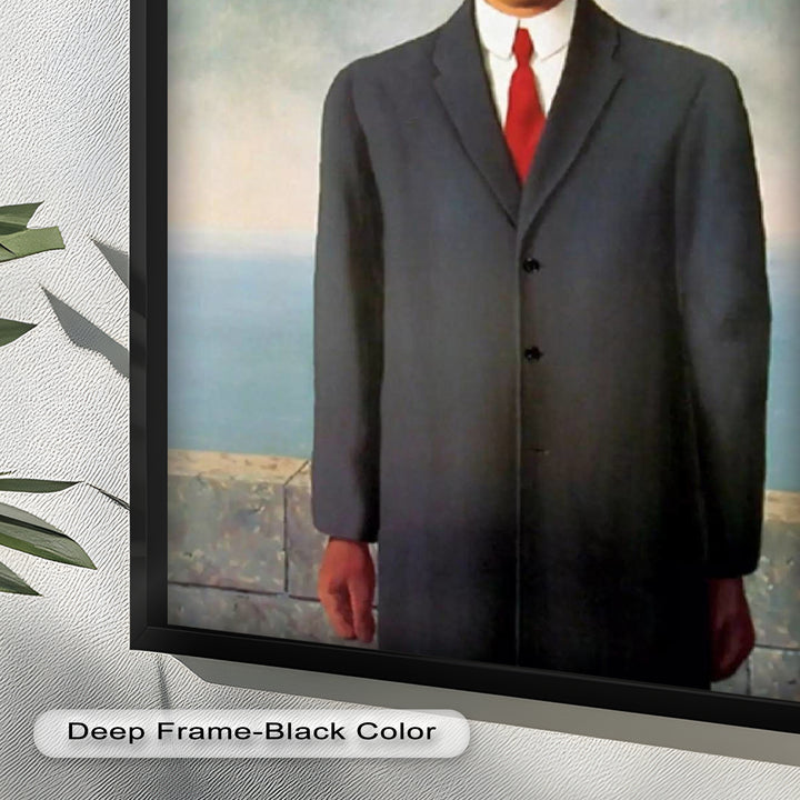 The Apple Enigma – Surrealist Gentleman Oil Painting