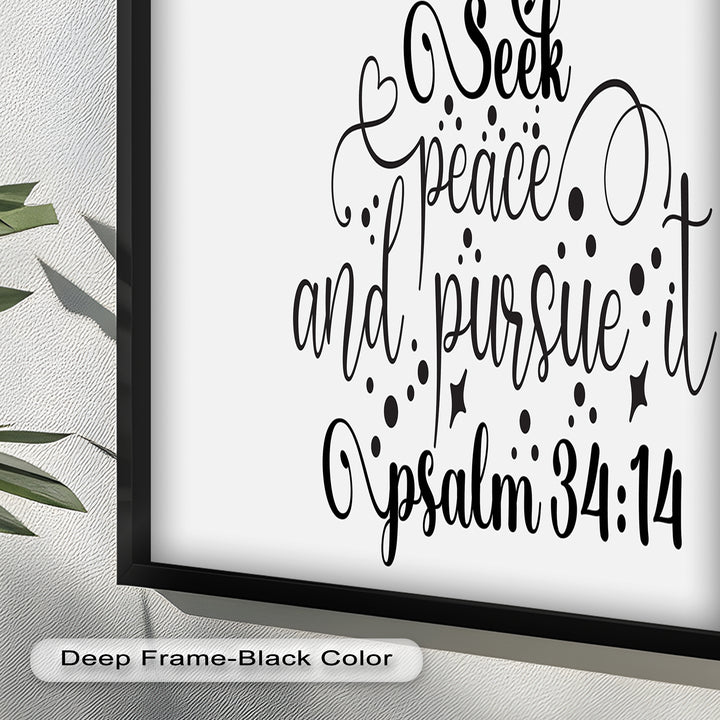Seek Peace and Pursue It – Psalm 34:14 Christian Bible Oil Painting