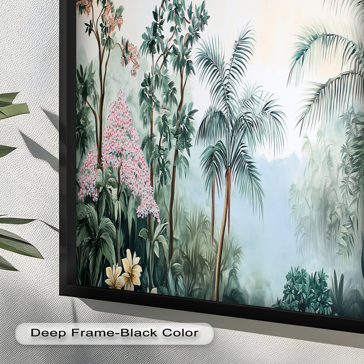 Jungle View – Tropical Floral Oil Painting