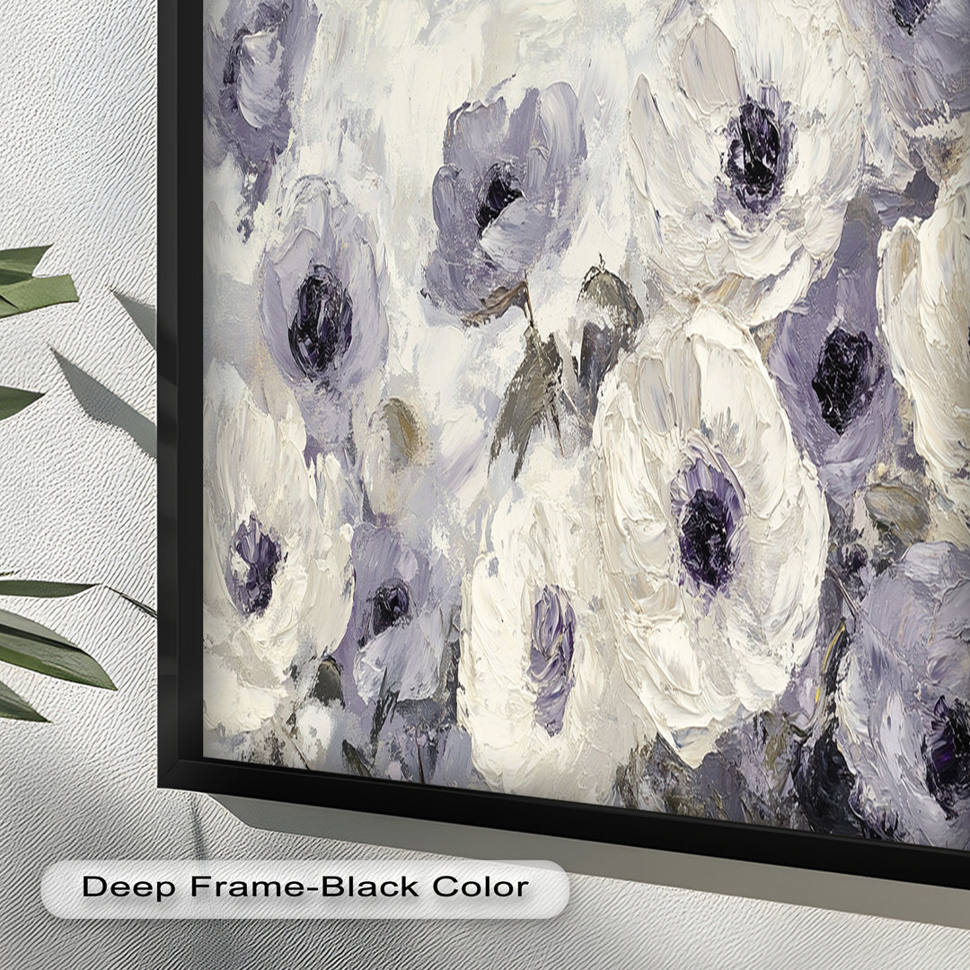 Cream and Lilac Petals - Flower Oil Painting