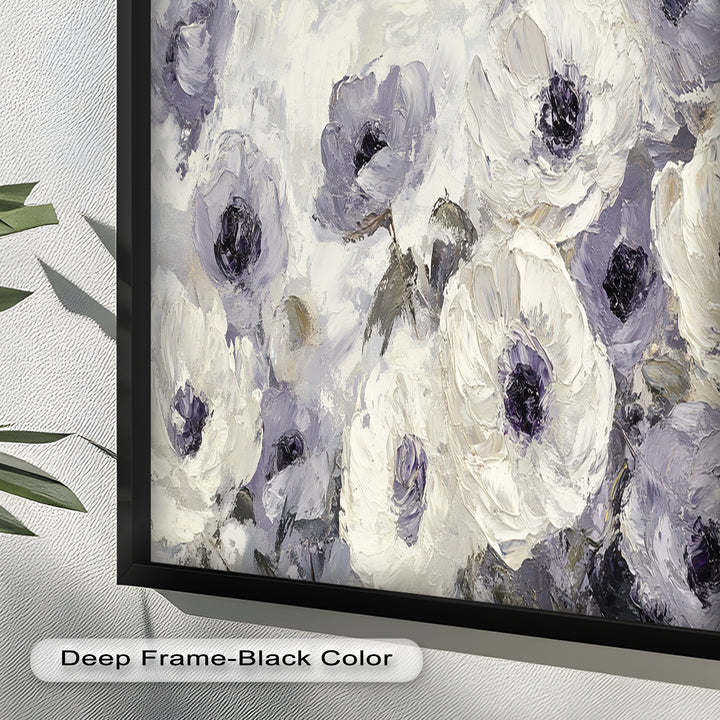 Cream and Lilac Petals - Flower Oil Painting