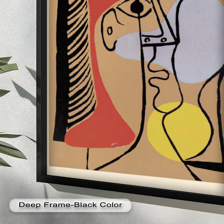 Geometric Gaze – Abstract Dual-Faced Portrait Picasso Oil Painting