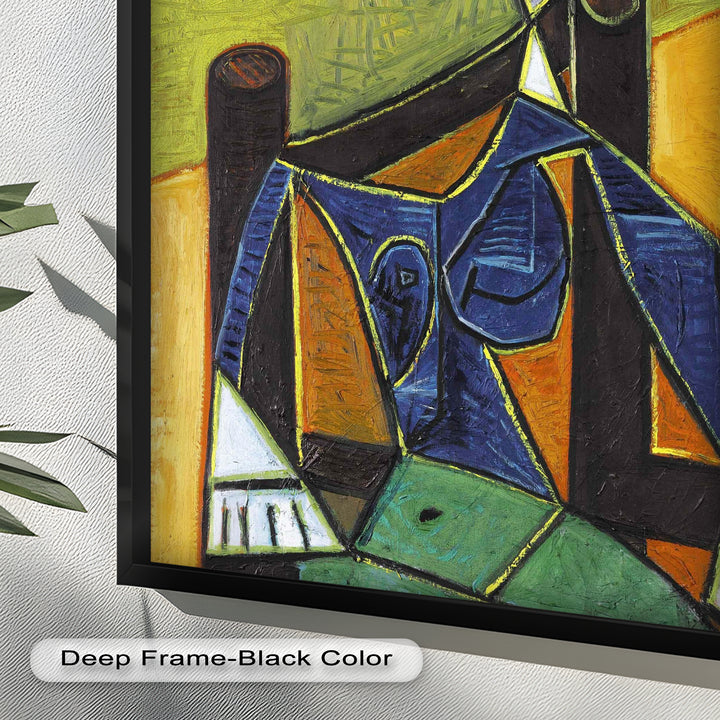 Woman with Spiral Hat – Geometric Abstract Picasso Oil Painting