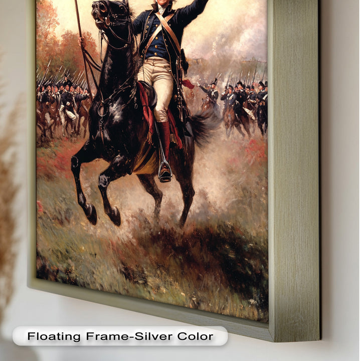 Charge of Freedom – Revolutionary Commander Oil Painting