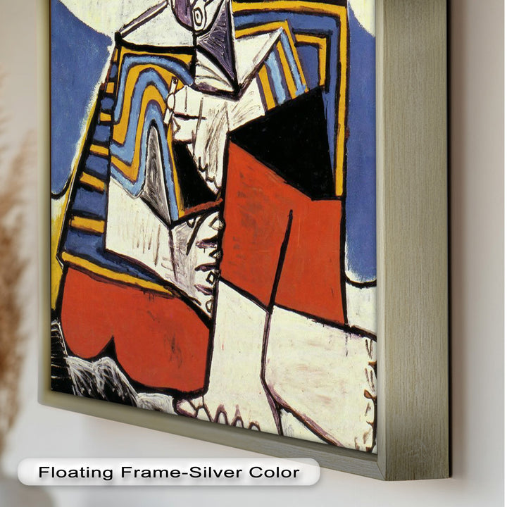 Abstract Man with Cap Wall Art – Cubist Oil Painting