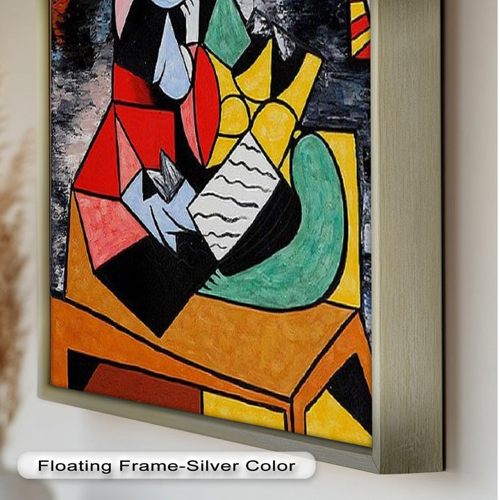 Harmony in Color – Embracing Couple Picasso Style Oil Painting