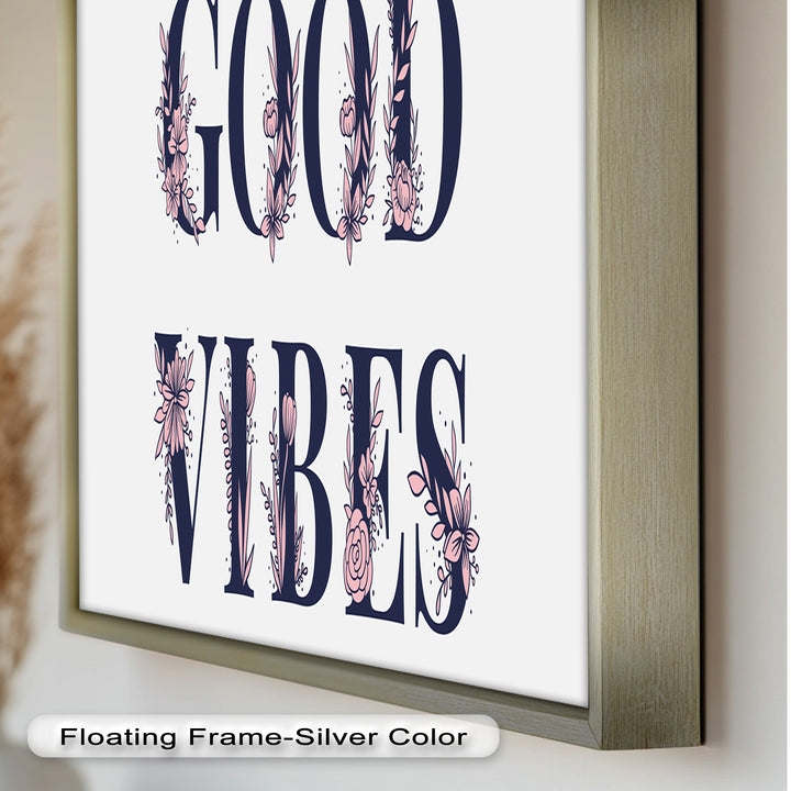 Gute Stimmung – Florale Typografie Ölgemälde