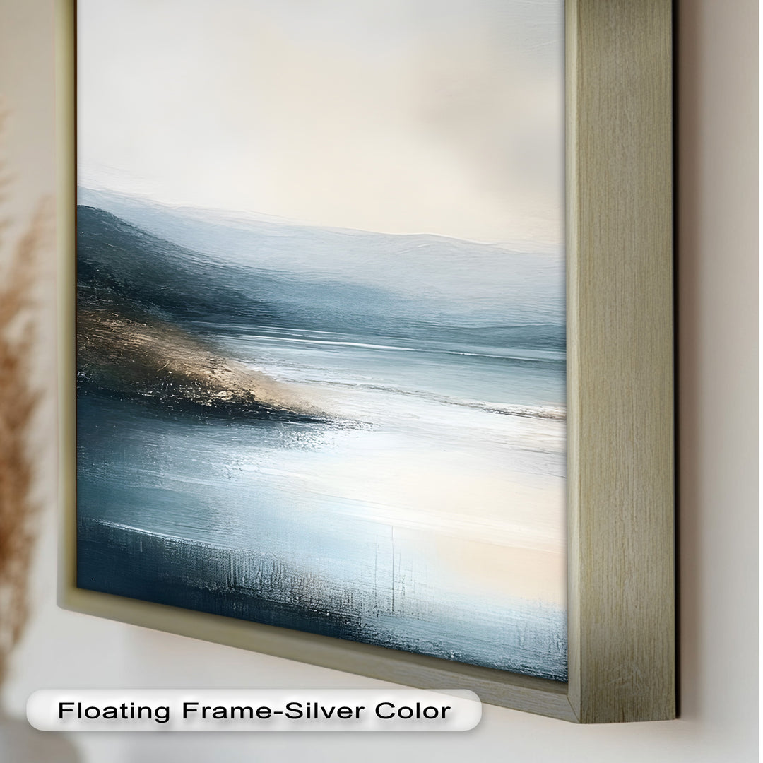 Nature Wall Art-Minimalist Lake Landscape Oil Painting