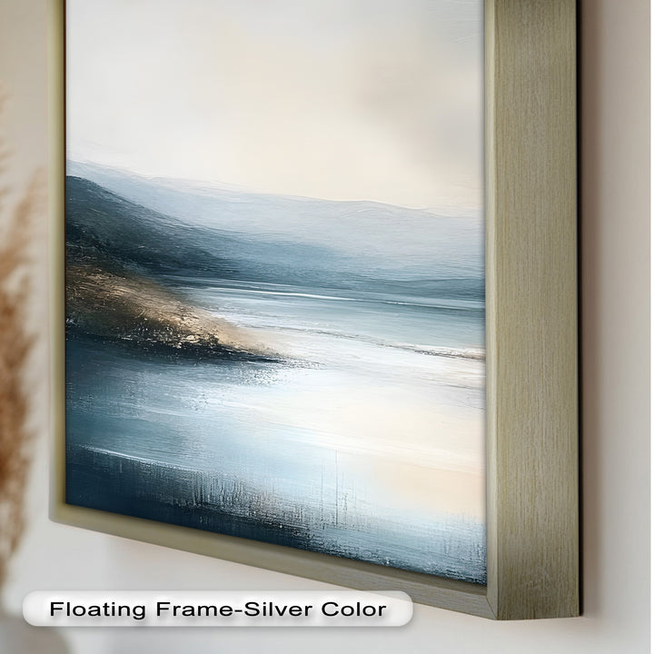 Nature Wall Art-Minimalist Lake Landscape Oil Painting