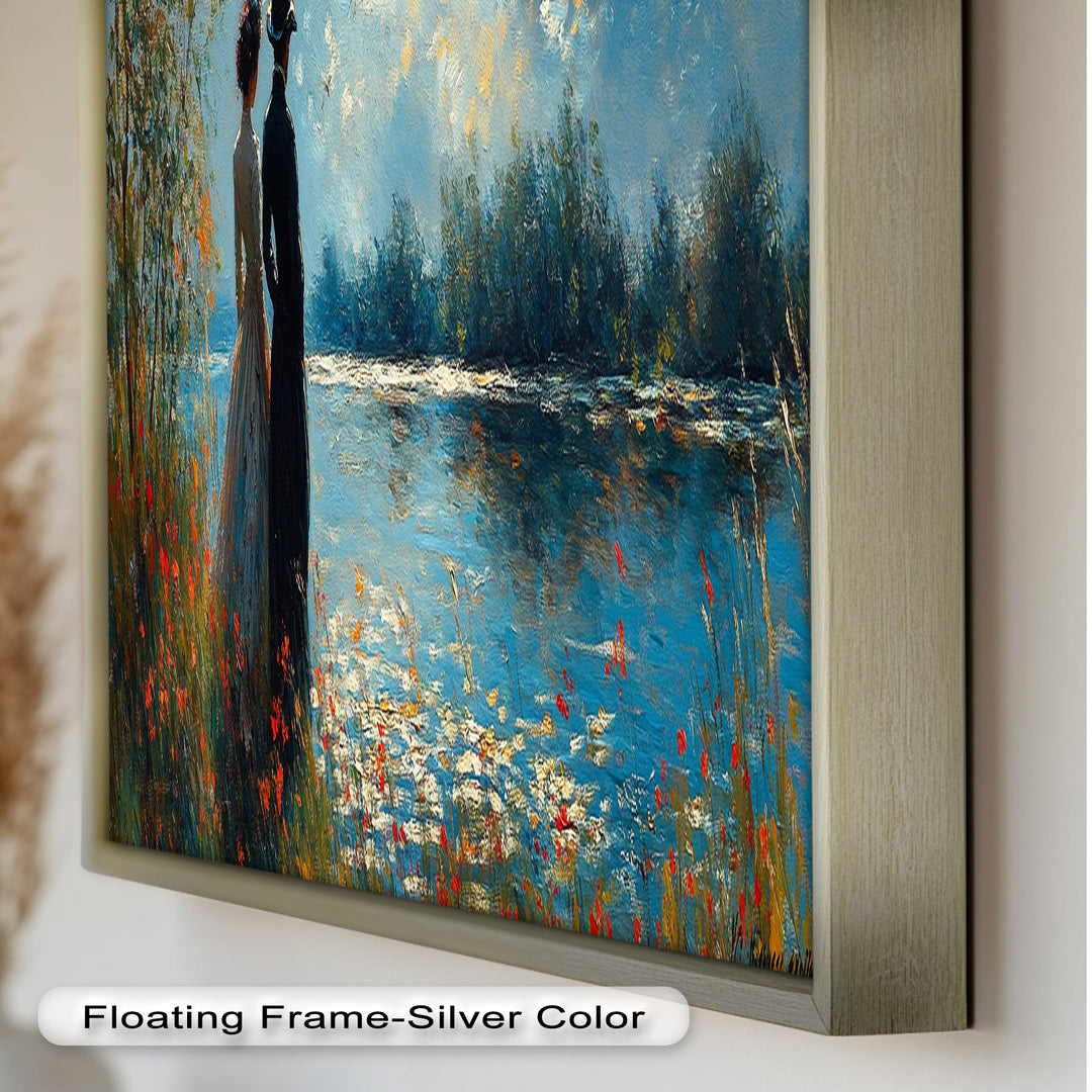 Romantic Riverside - Impressionist Oil Painting