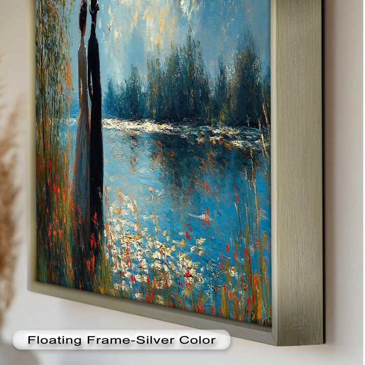 Romantic Riverside - Impressionist Oil Painting