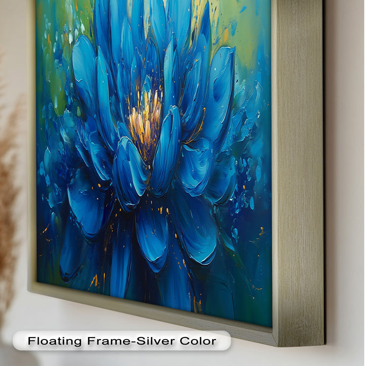 Golden-Centered Lotus in Bloom - Flower Oil Painting