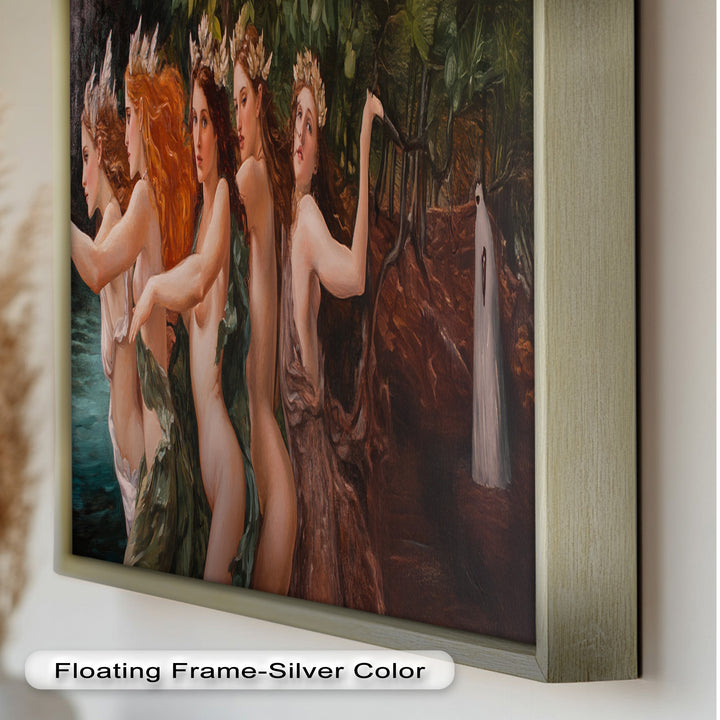 The Enchanted Procession – Mythological Forest Nymphs Oil Painting
