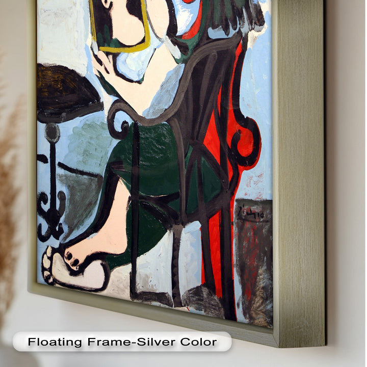 Woman with Mirror – Abstract Reflection Picasso Oil Painting