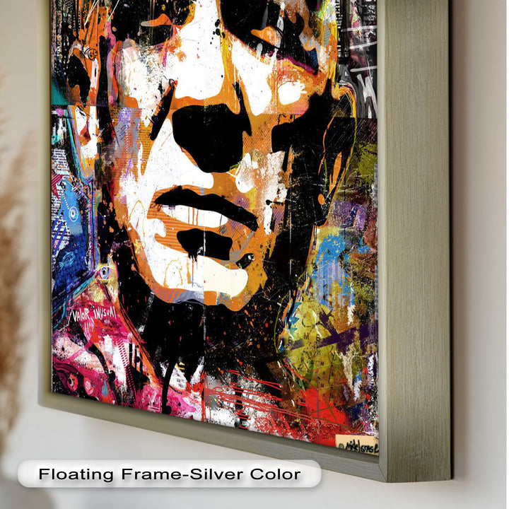 Graffiti Face Portrait Wall Art – Urban Abstract Oil Painting