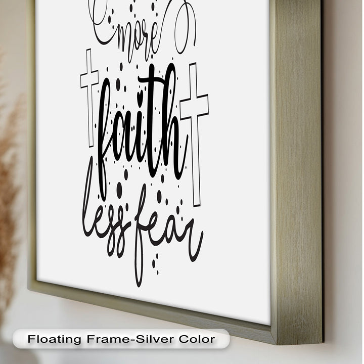More Faith Less Fear – Christian Bible Oil Painting