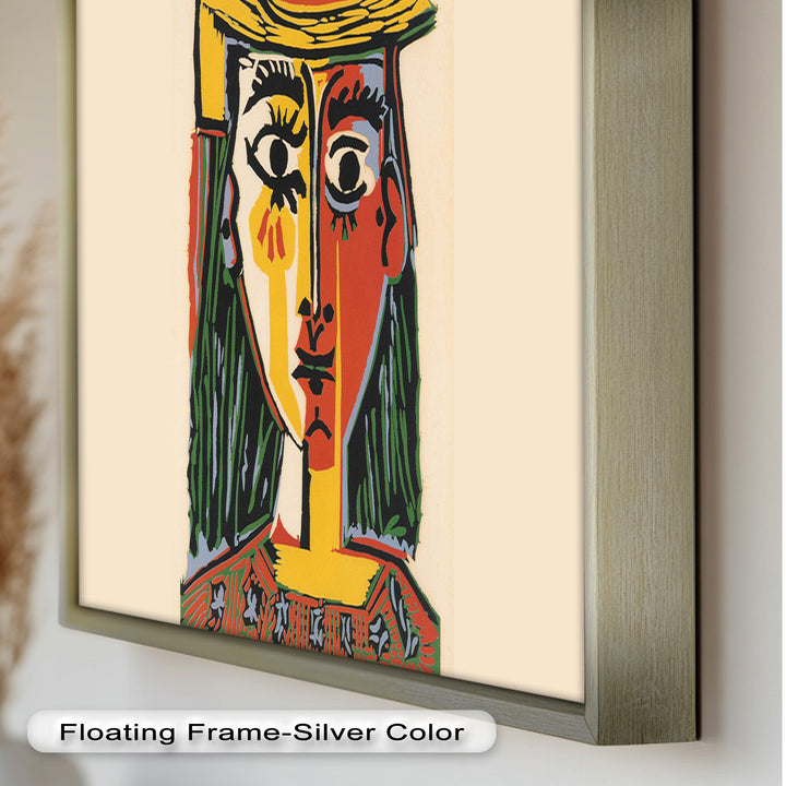 Cubist Woman Portrait Wall Art – Abstract Oil Painting
