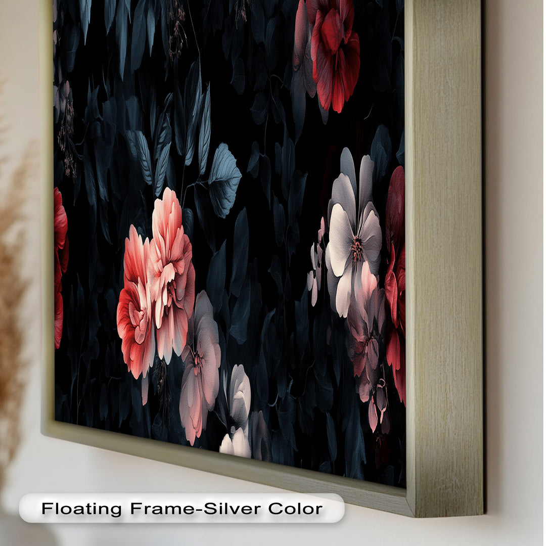 Dark Floral Elegance Wall Art – Floral Oil Painting
