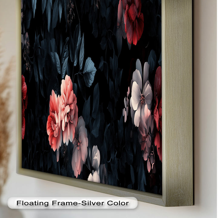 Dark Floral Elegance Wall Art – Floral Oil Painting